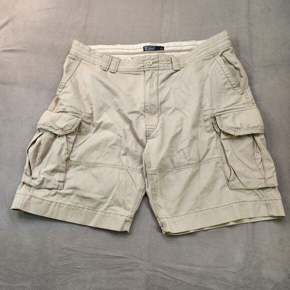 Polo by Ralph Lauren Other - VTG Polo Ralph Lauren Cargo Shorts Men's 40 Beige Tan Stone 90's Y2K Baggy 10"